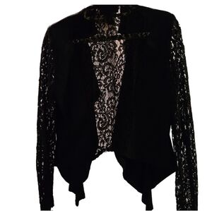 INC International Concepts Black Lace Blazer